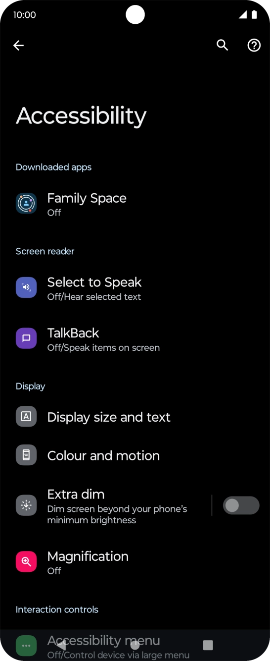 Press the required category below 