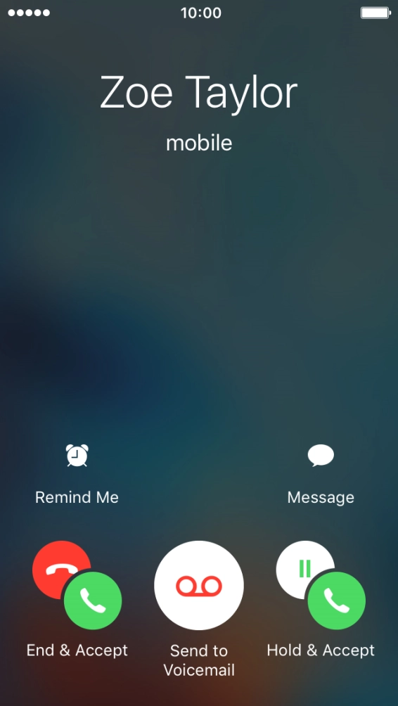 When you have an ongoing call, a new call is signalled by a sound. Press Hold & Accept to answer the new call.