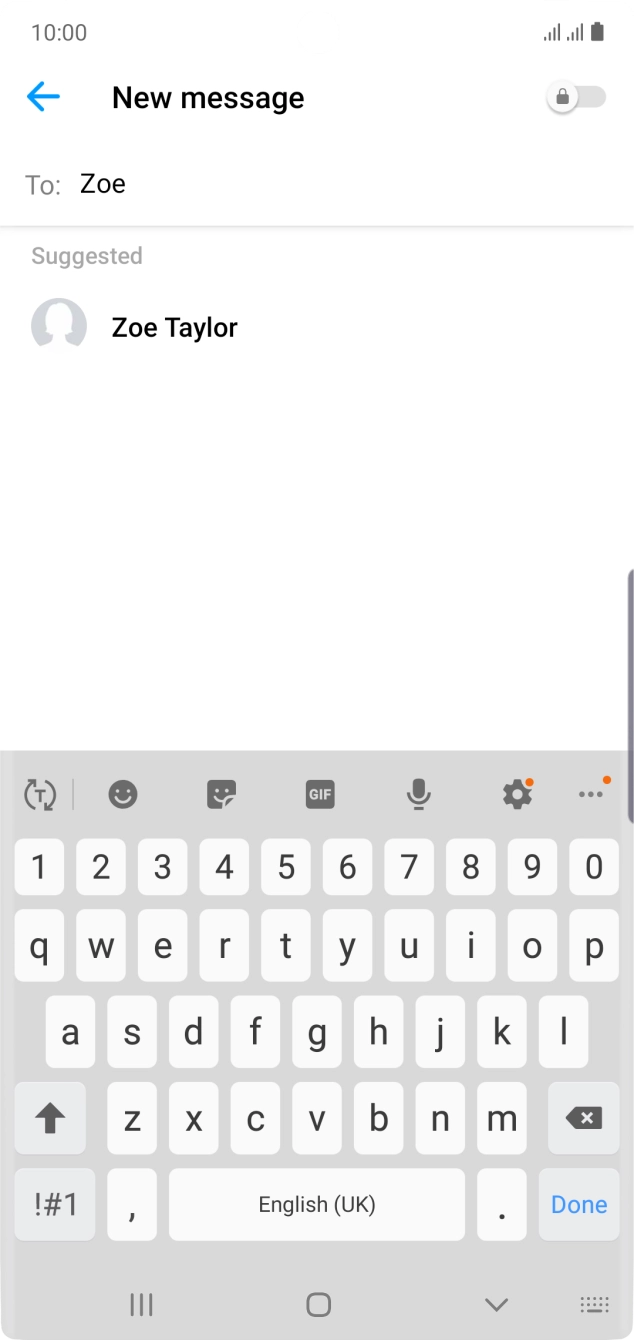 Press the required contact.