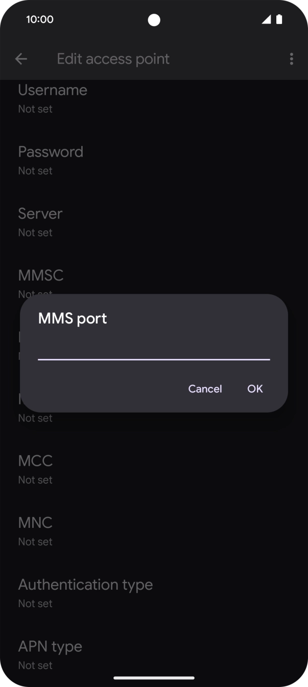 Key in 80 and press OK.