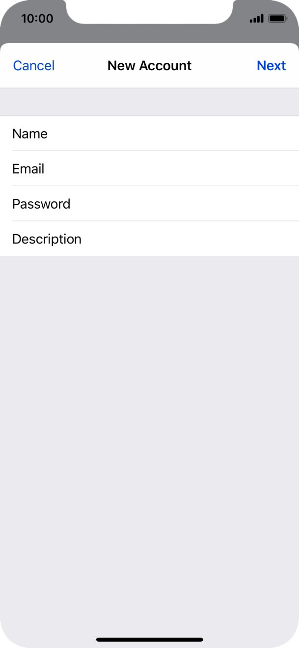 Press Description and key in the required name.