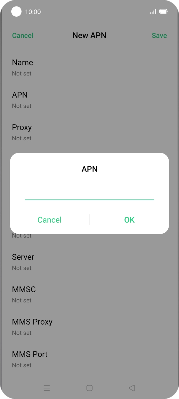Key in telstra.wap and press OK.