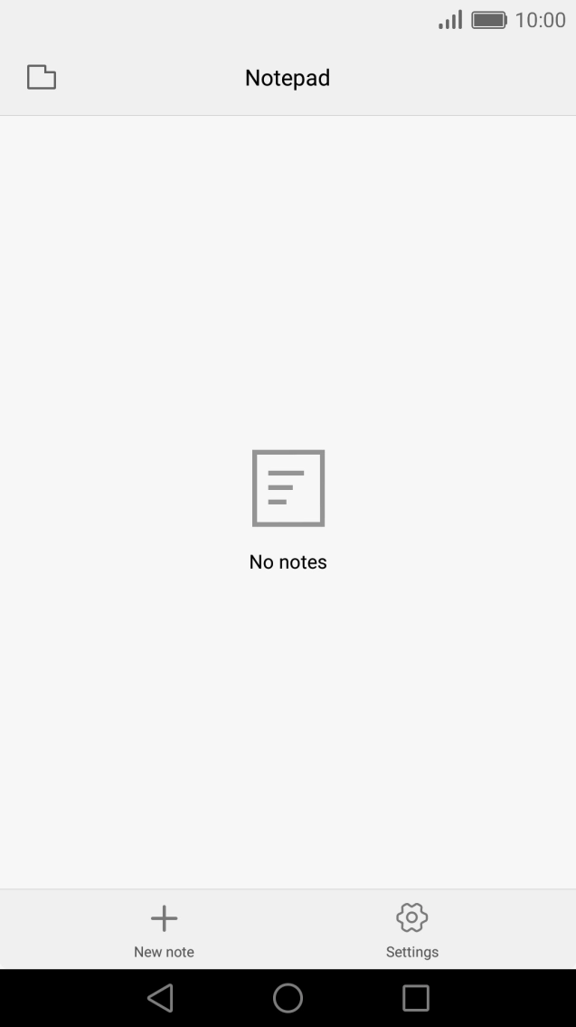 Press the new note icon and write the text for your note.