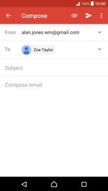 Press Subject and key in a subject for the email.