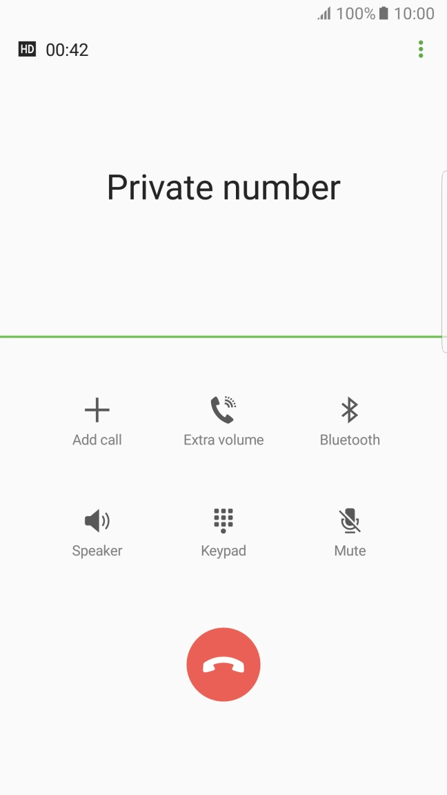 Press the end call icon to end the other call.