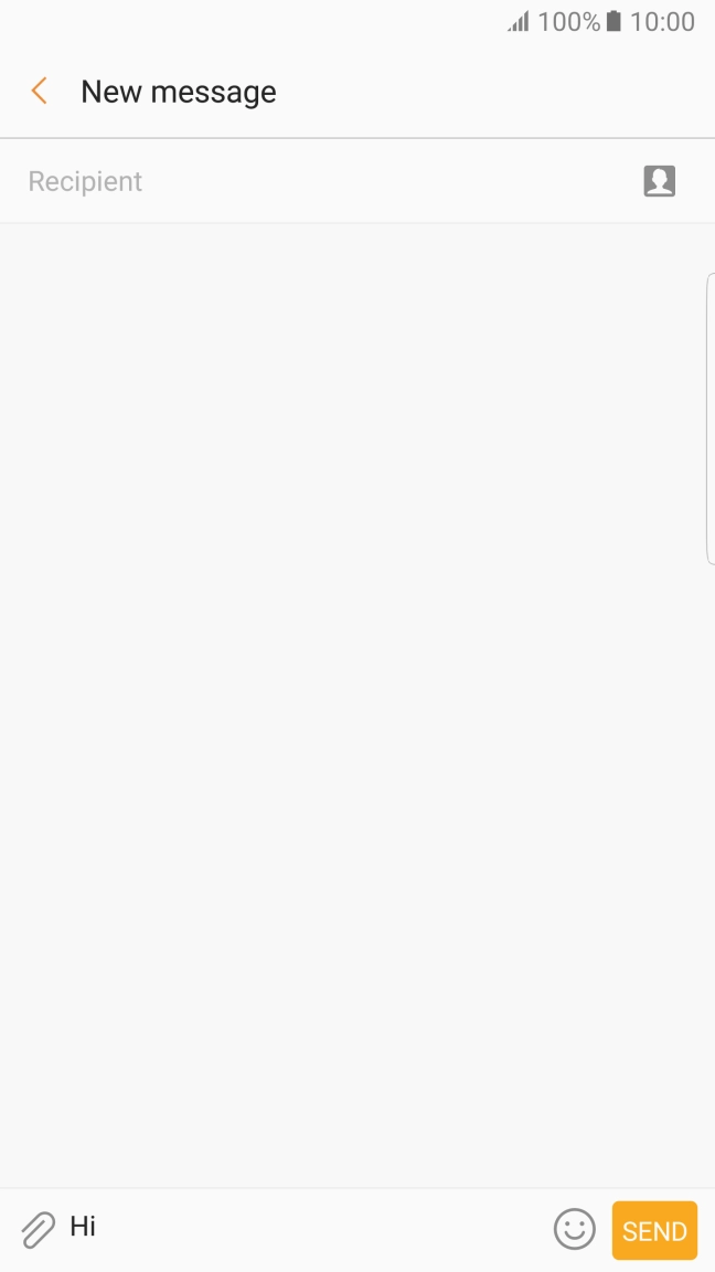 Press Recipient and key in the first letters of the recipient's name.