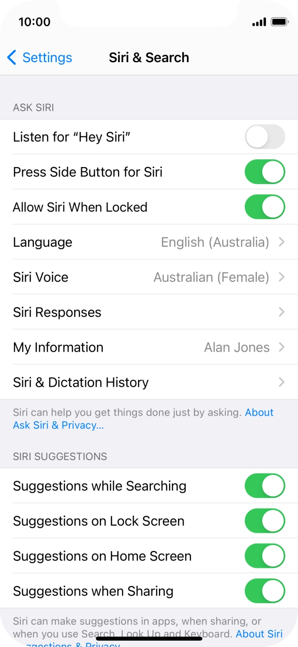 Press the indicator next to 