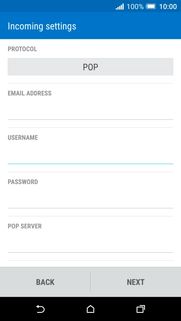 Press the field below 
