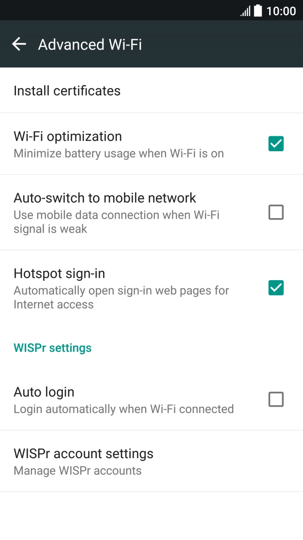 Press the field next to 