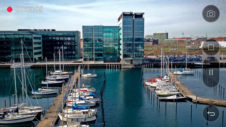 Press the stop icon to stop recording.