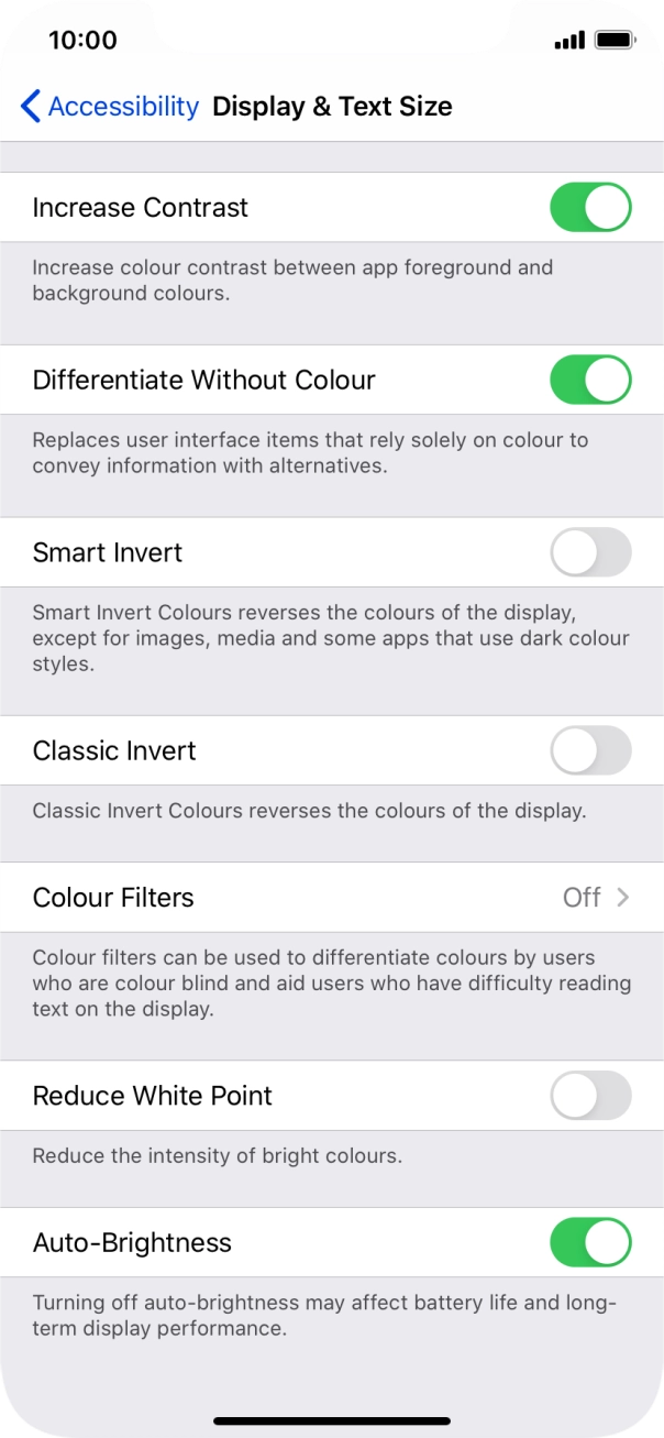 Press the indicator next to 