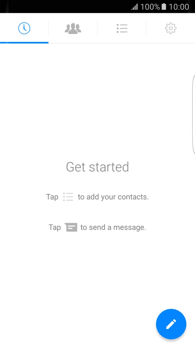 Press the new message icon.