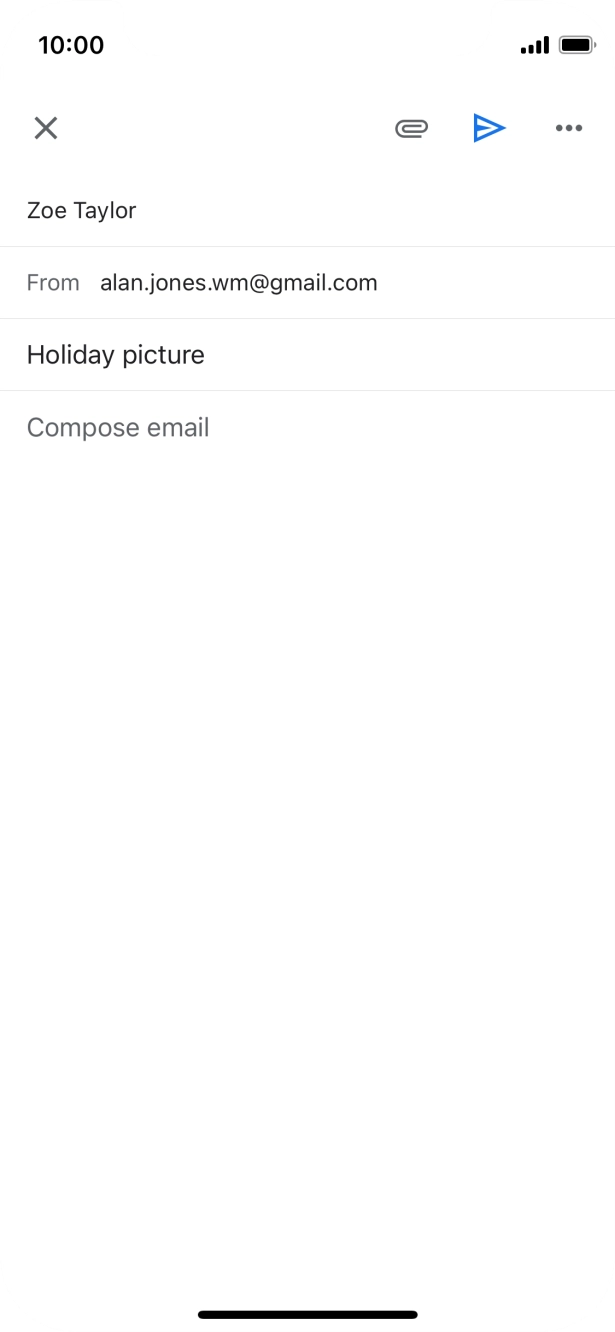 Press the text input field and write the required text.