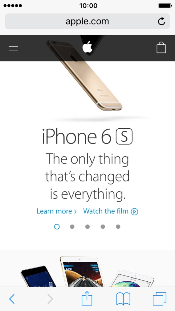 Press the address bar.