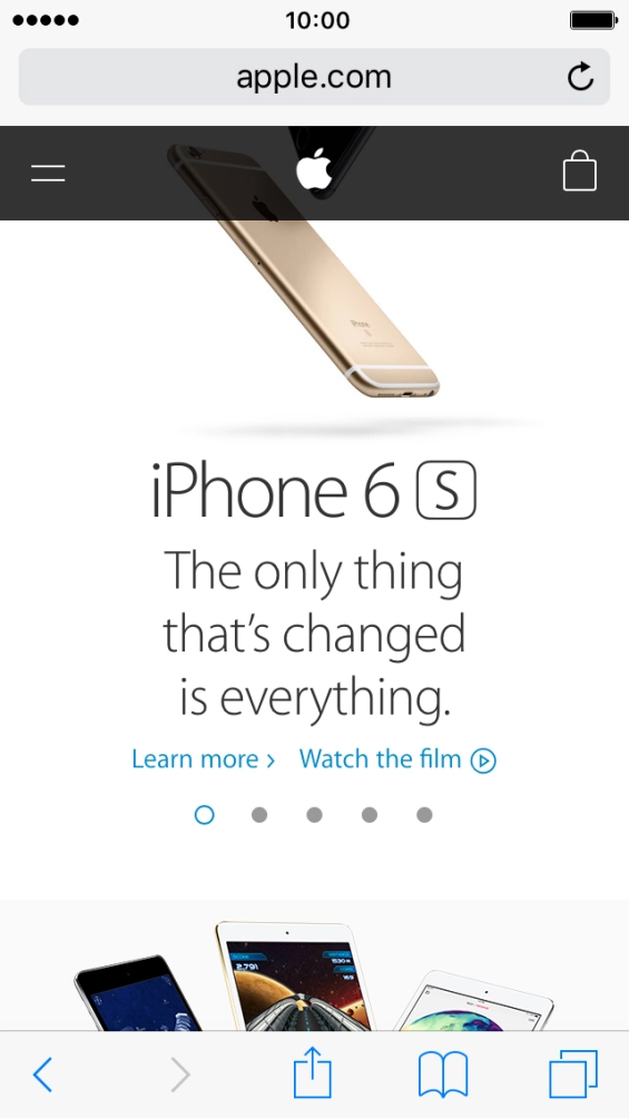 Press the address bar. Press the address bar.