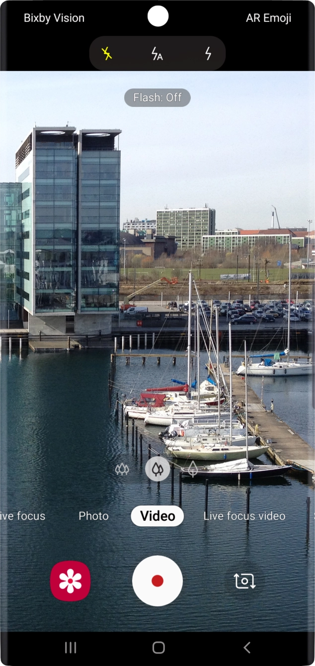 Press the required setting.