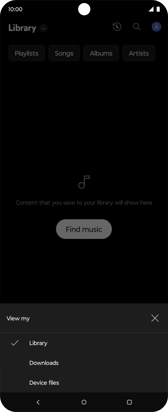 Press the required category and go to the required audio file.