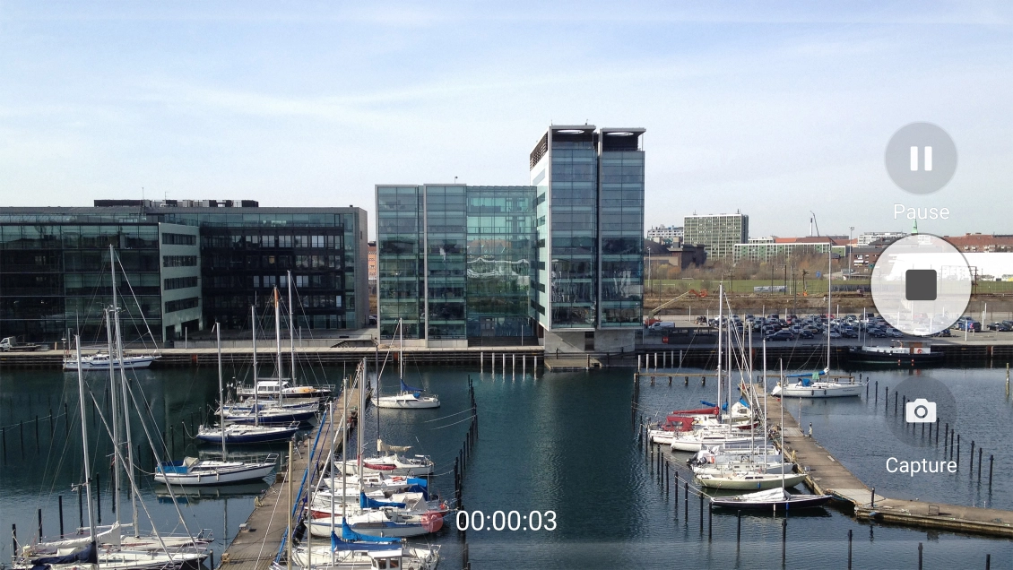 Press the stop icon to stop recording.