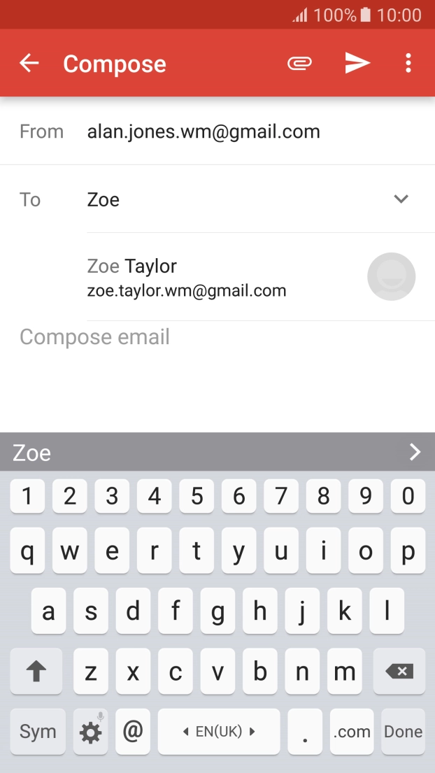 Press the required contact.