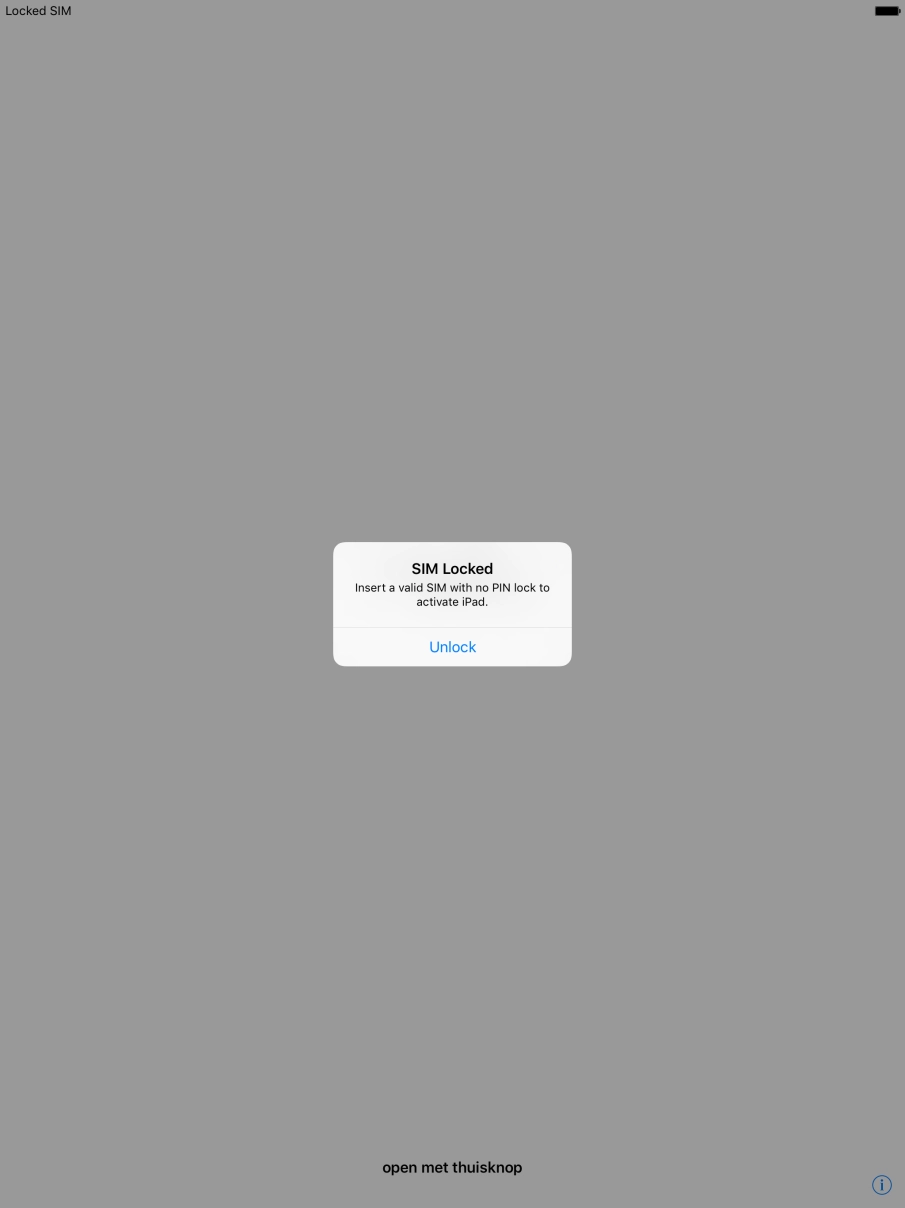 If your SIM is locked, press Unlock. If your SIM is locked, press Unlock.