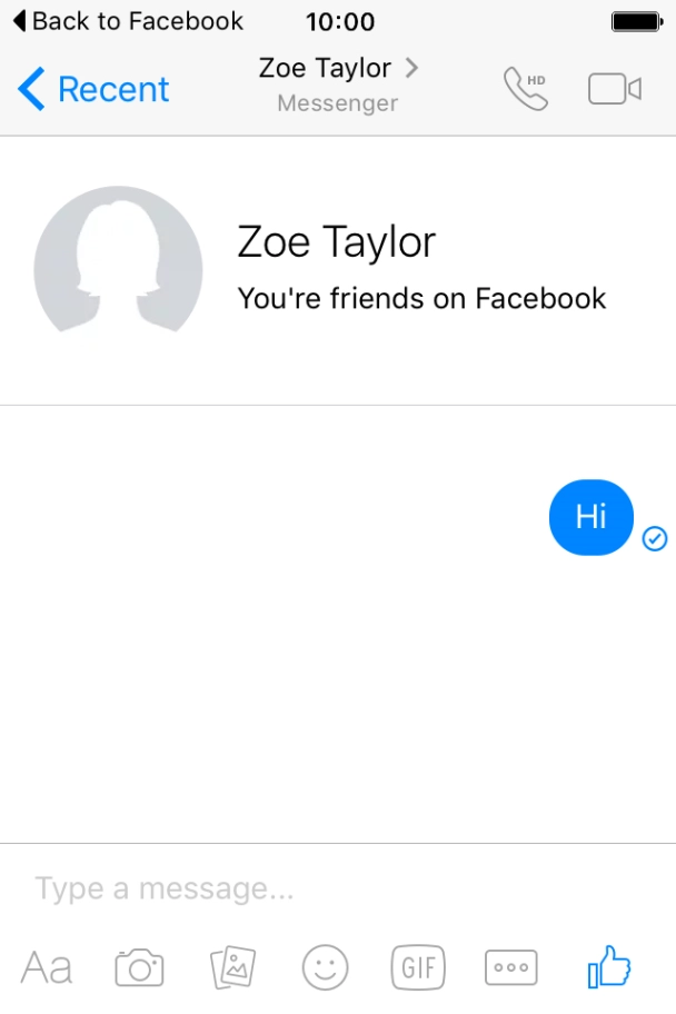 Press the Home key to return to the home screen.