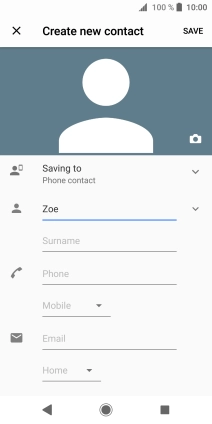 Press Surname and key in the last name.