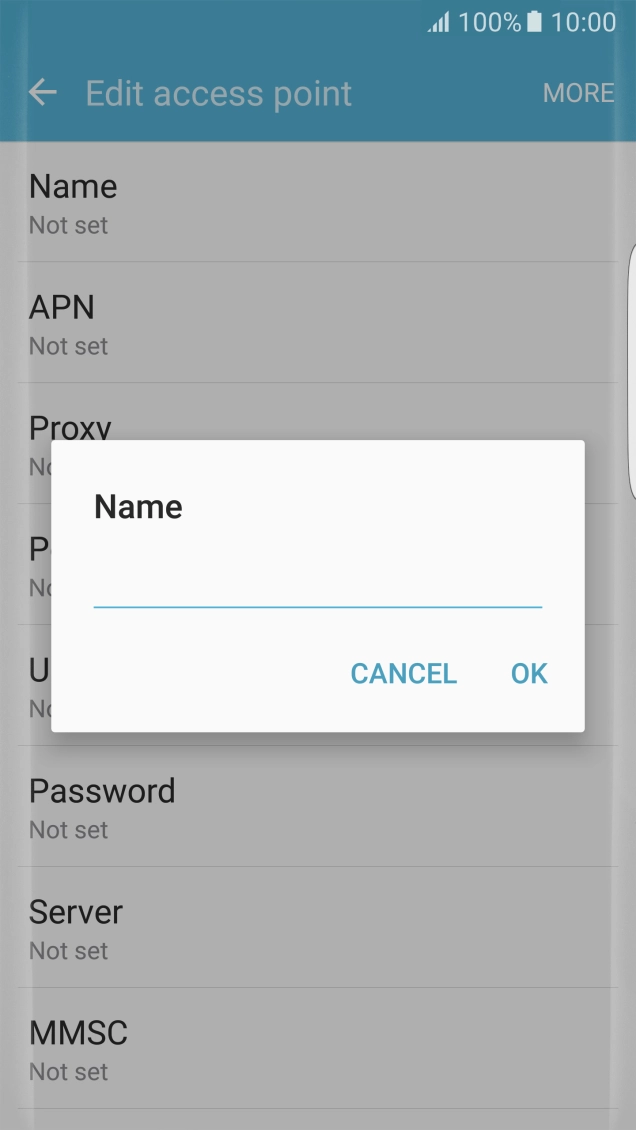 Key in Telstra Internet and press OK.