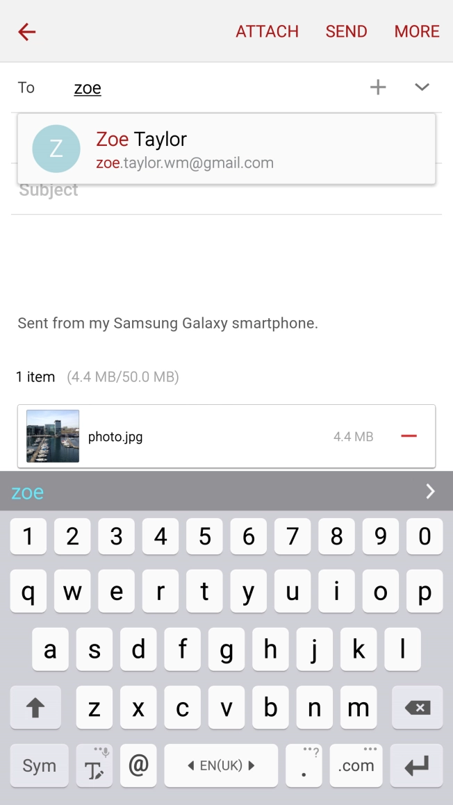 Press the required contact.