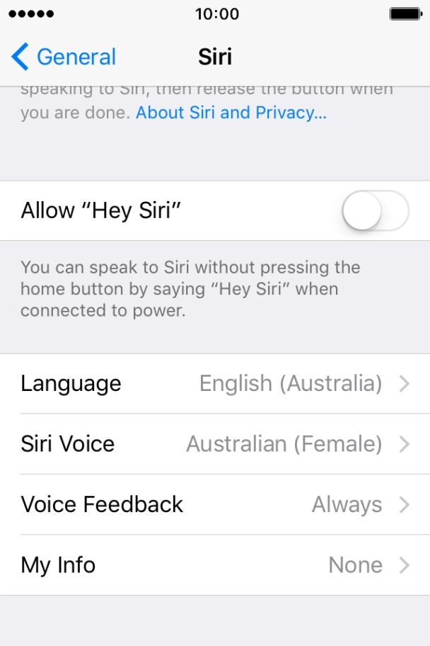 Press Voice Feedback.