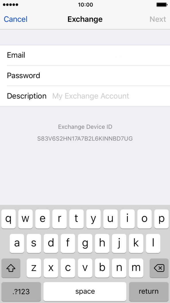 Press Description and key in the required name.