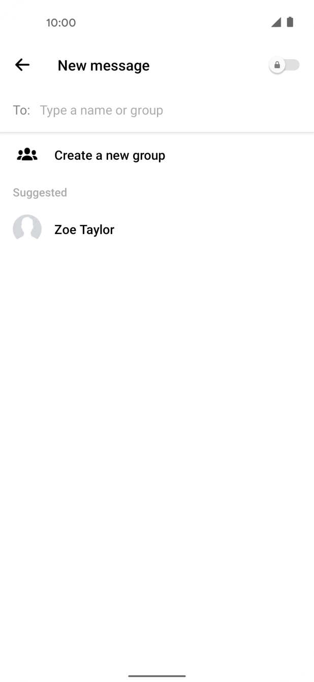 Press the search field.