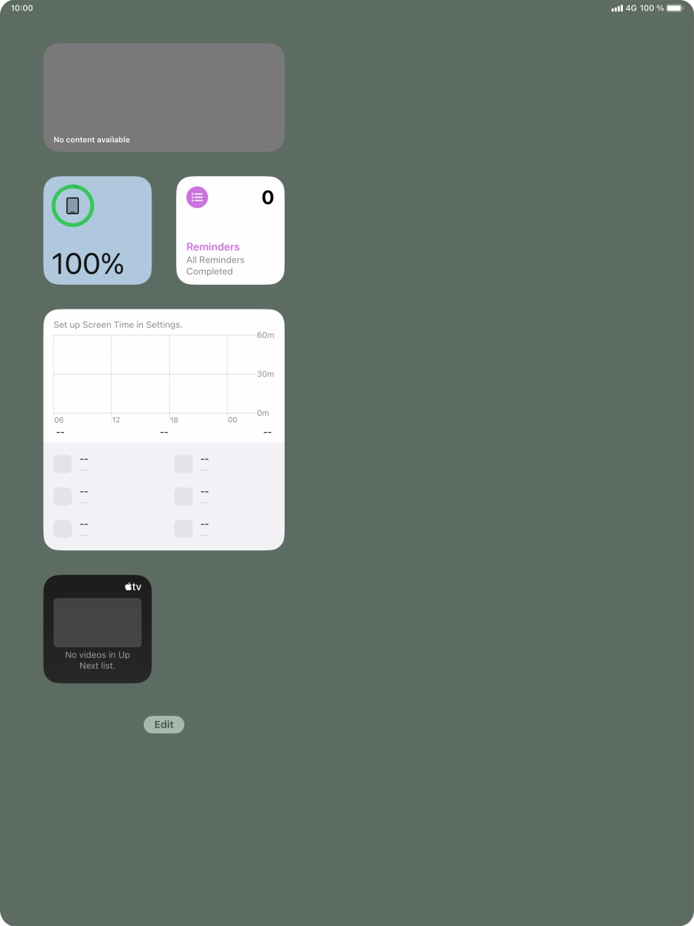 Press and hold the required widget until a pop-up menu is displayed. Press and hold the required widget until a pop-up menu is displayed.