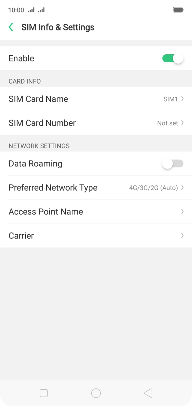 Press Access Point Name.