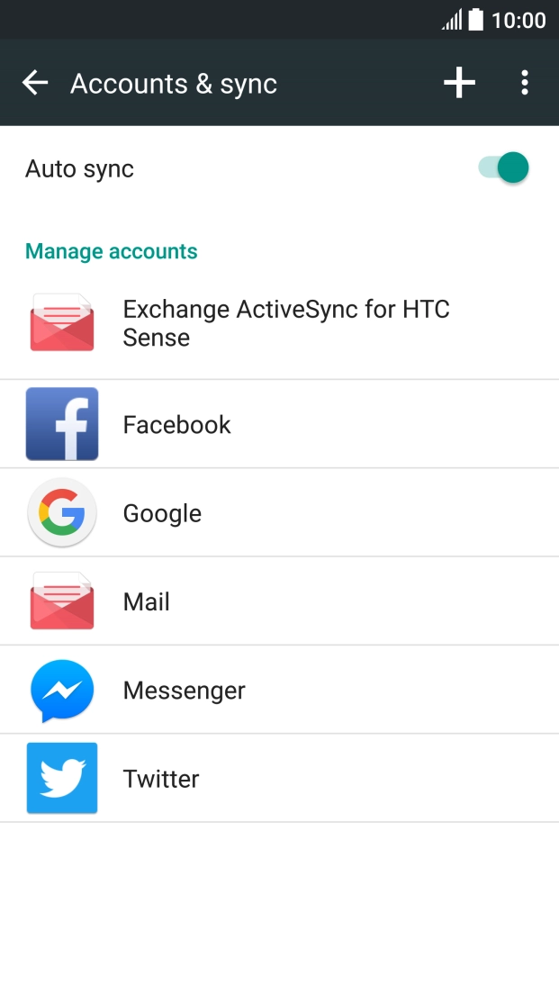 Press the menu icon next to the required email account.