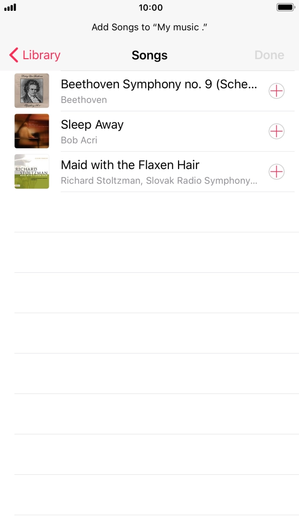 Go to the required category and press the required audio file.