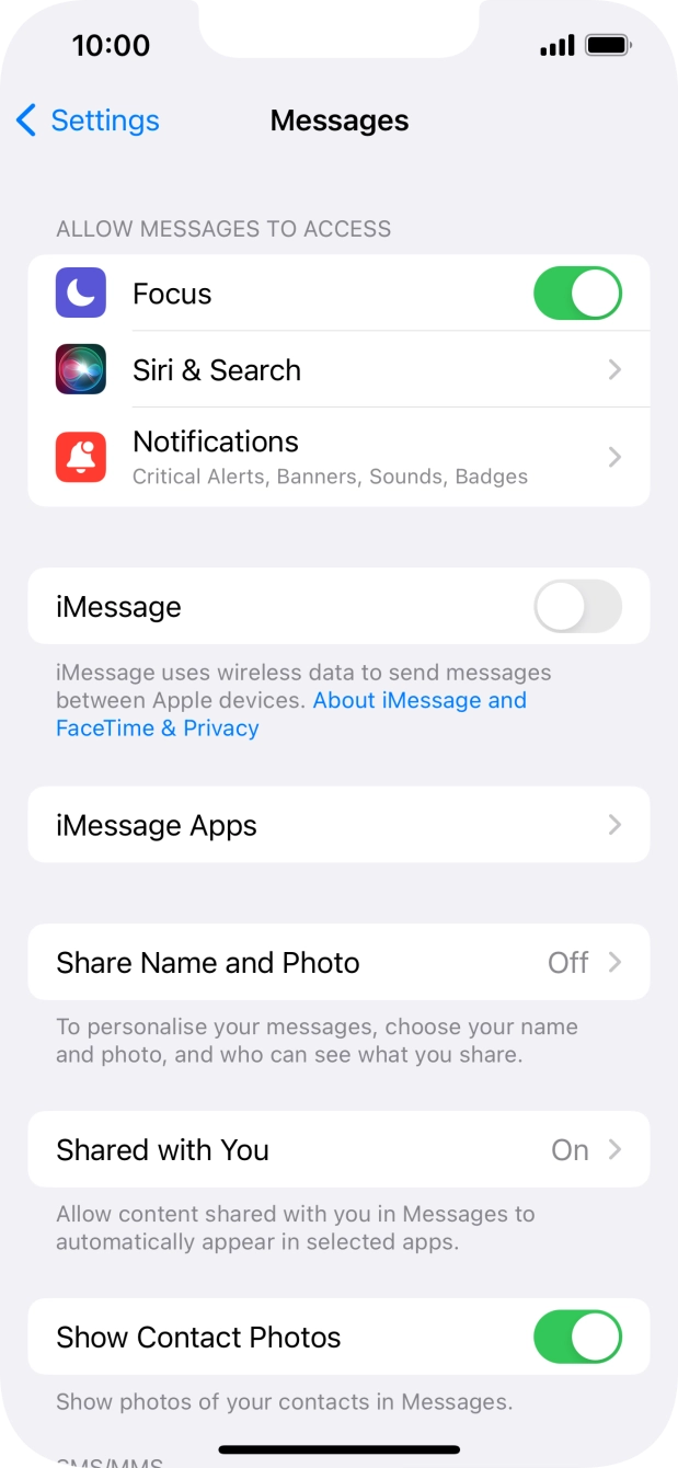 Press the indicator next to 