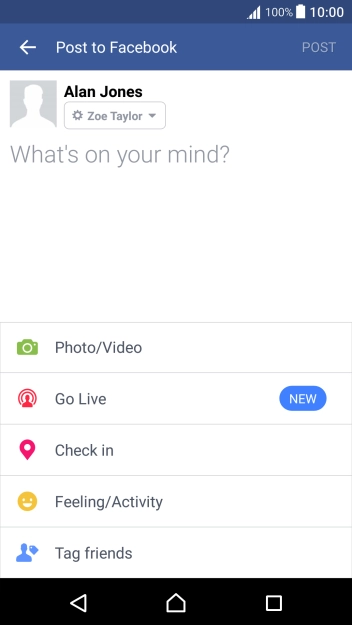 Press the text input field.