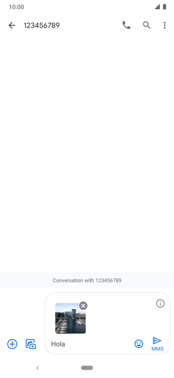 Press the send icon when you've finished your picture message.