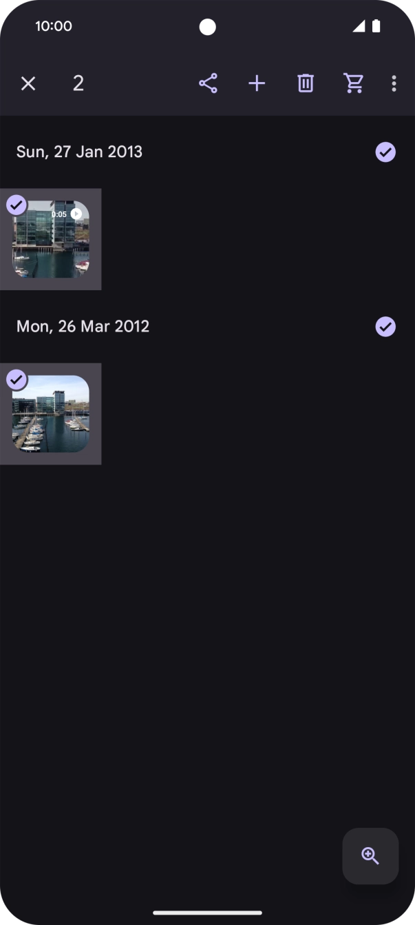 Press the share icon.