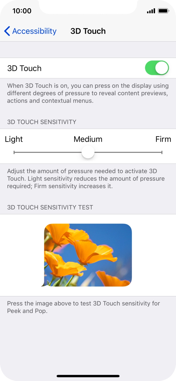 Press and drag the indicator below 