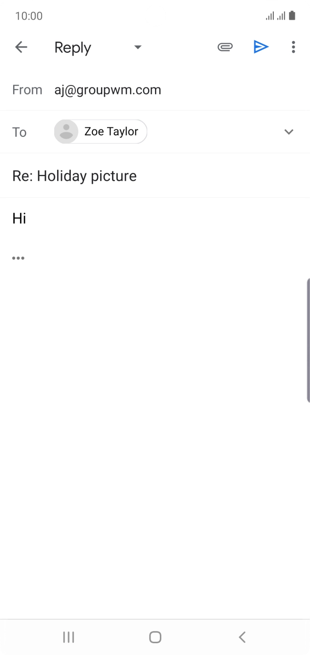 Press the send icon.