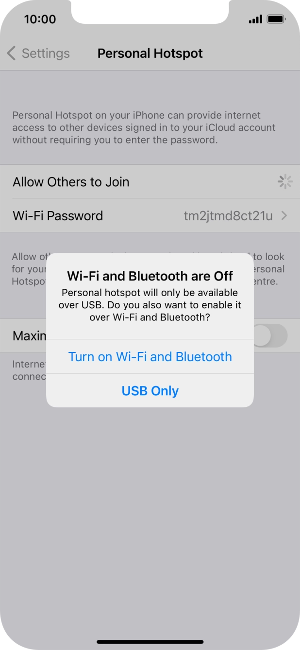 If Wi-Fi is turned off, press Turn on Wi-Fi and Bluetooth. If Wi-Fi is turned off, press Turn on Wi-Fi and Bluetooth.