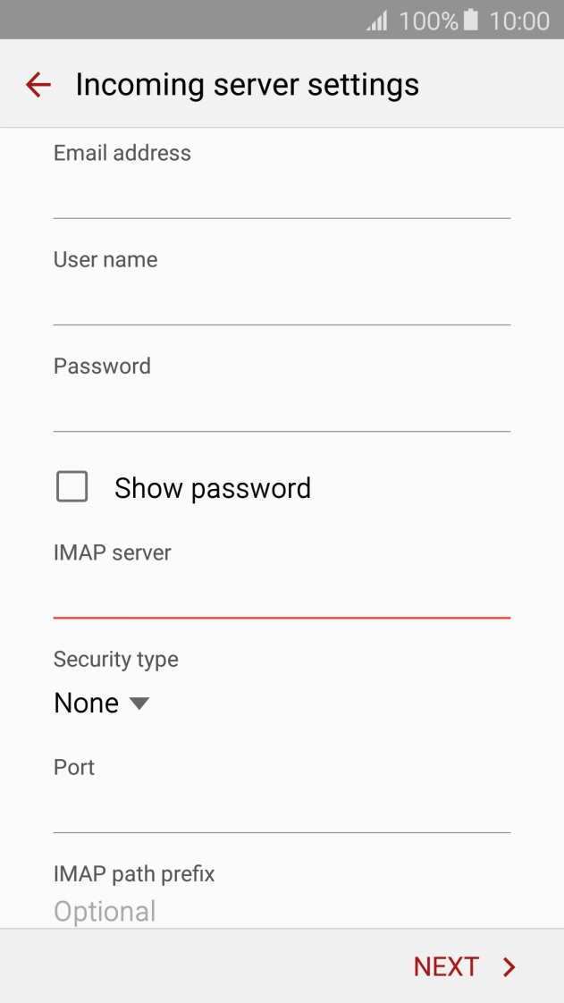 Press the drop down list below 