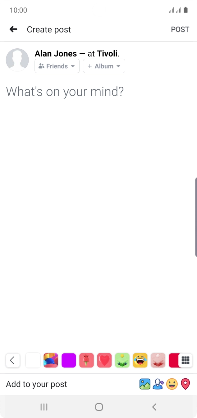 Press the text input field.