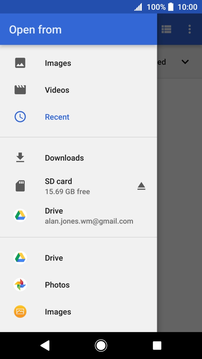 Press Images and go to the required folder.