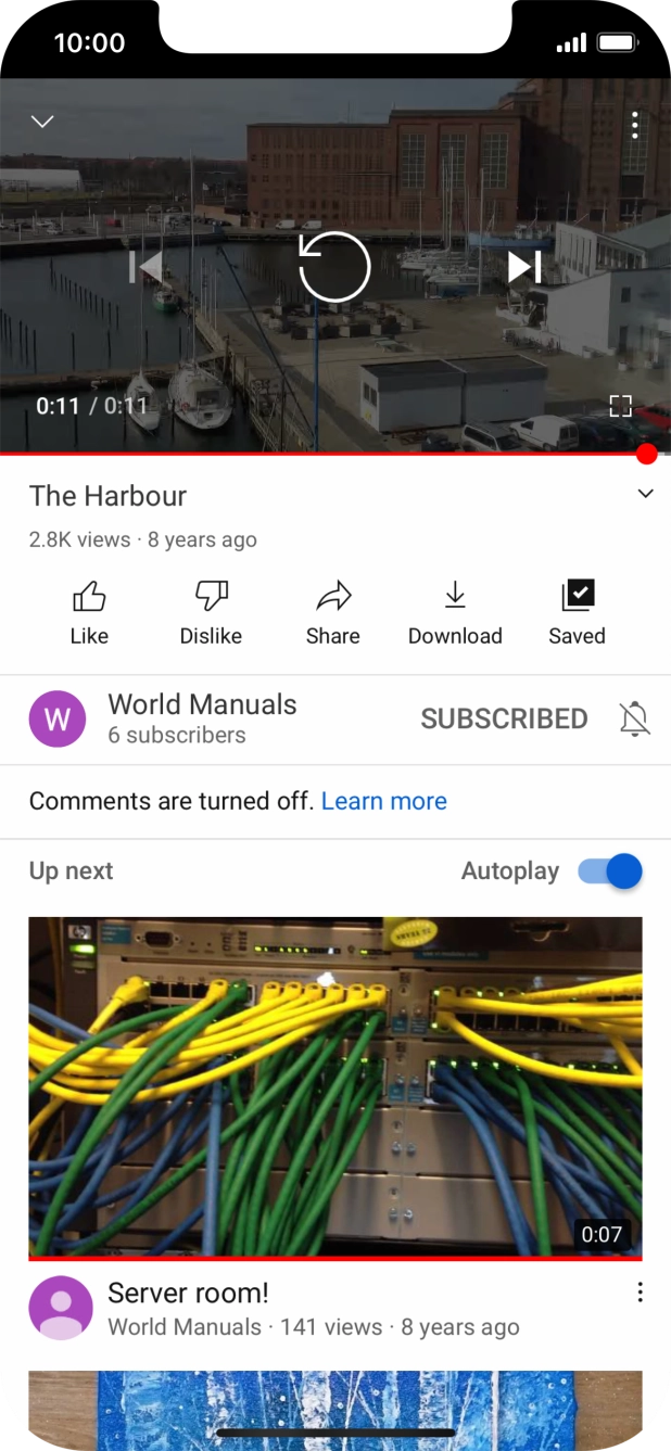 Slide your finger upwards starting from the bottom of the screen to return to the home screen.