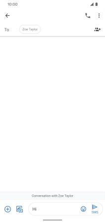 Press the send icon when you've finished your text message.