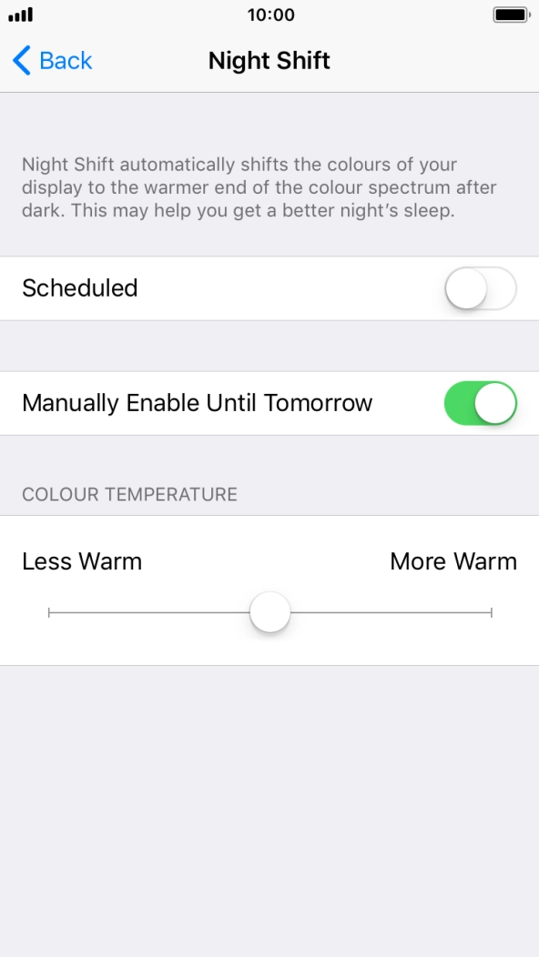 Press and drag the indicator below 