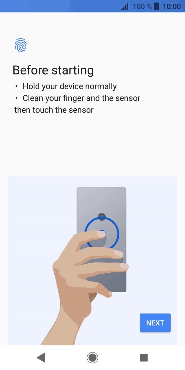 Follow the instructions on the screen to add your fingerprint.