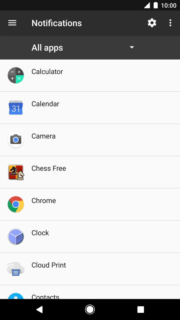 Press the required app.